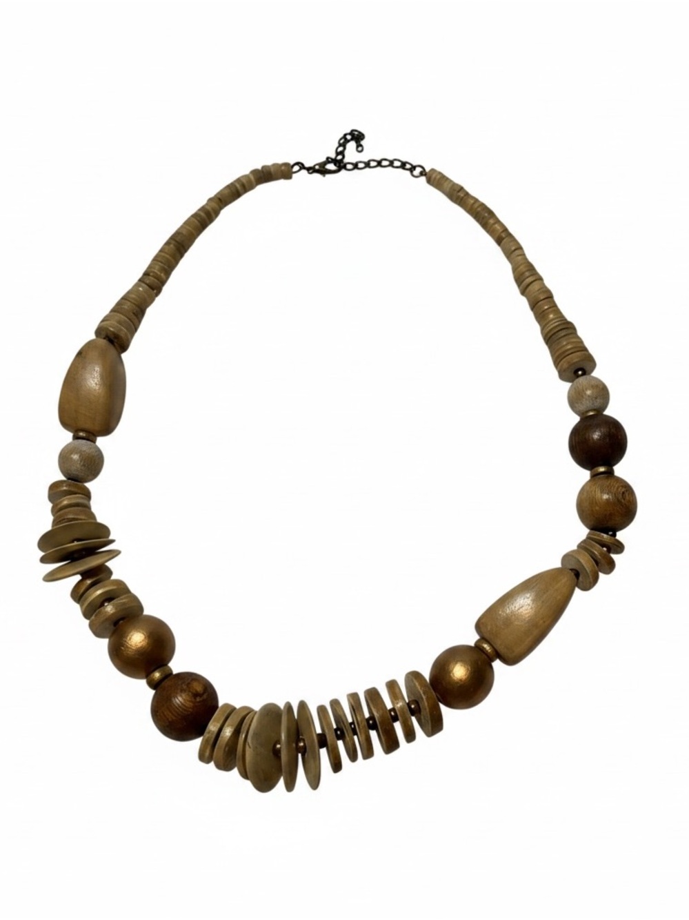 Charming Charlie wooden beads statement necklace with matching earrings